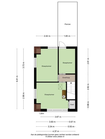 Floorplan - Frieswijkstraat 1, 7416 XP Deventer
